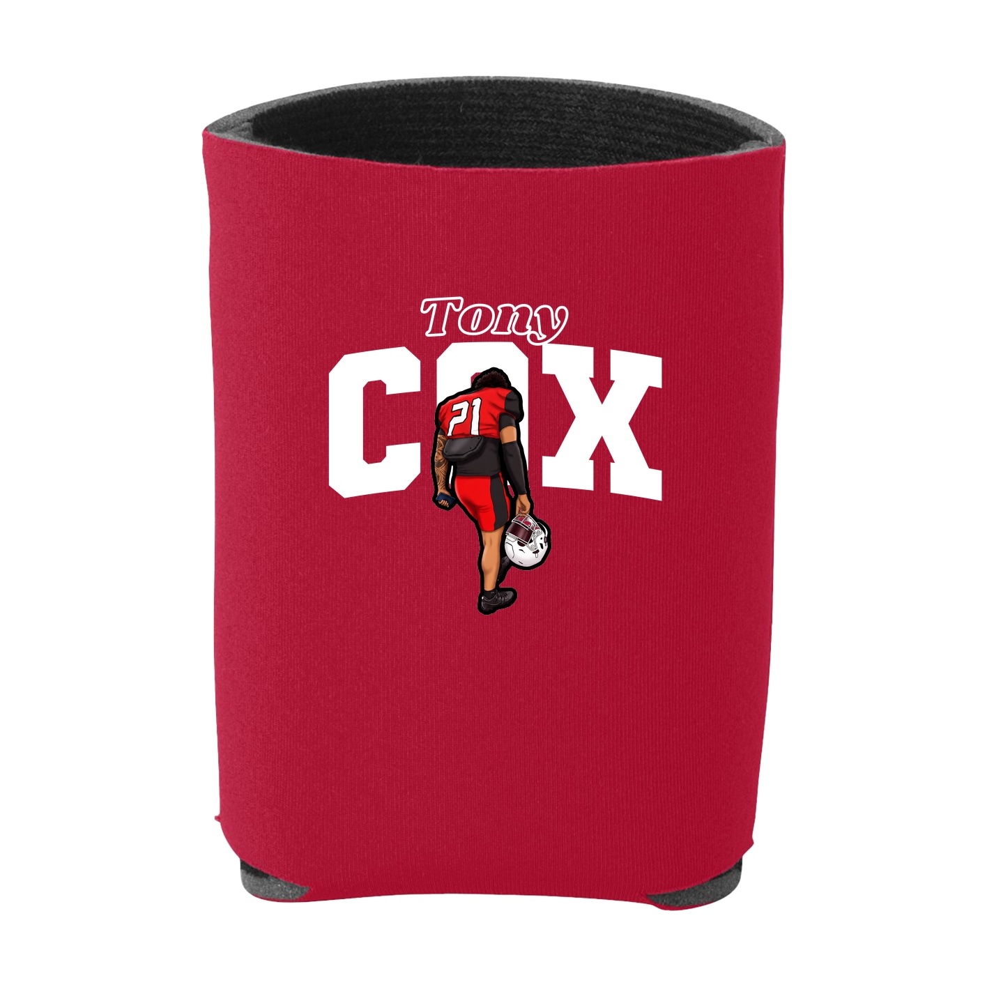 Can Holder — Name Arch in Red