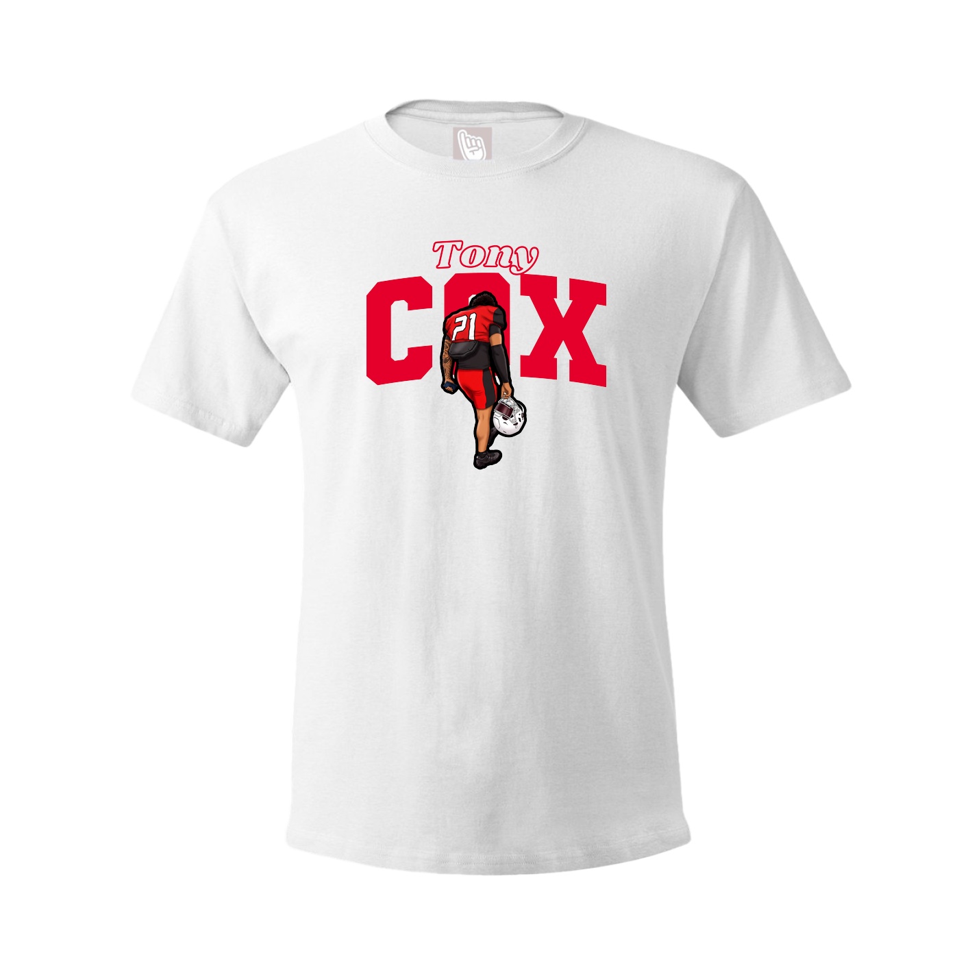 Youth Tee — Name Arch in White