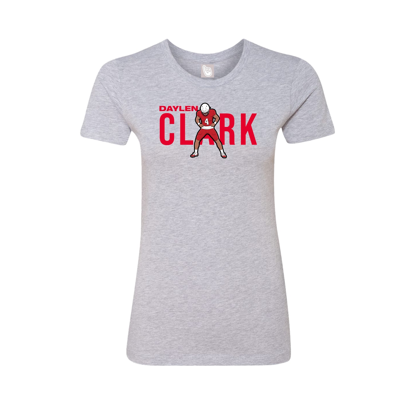 Fitted Women's Tee — Player Name in Grey
