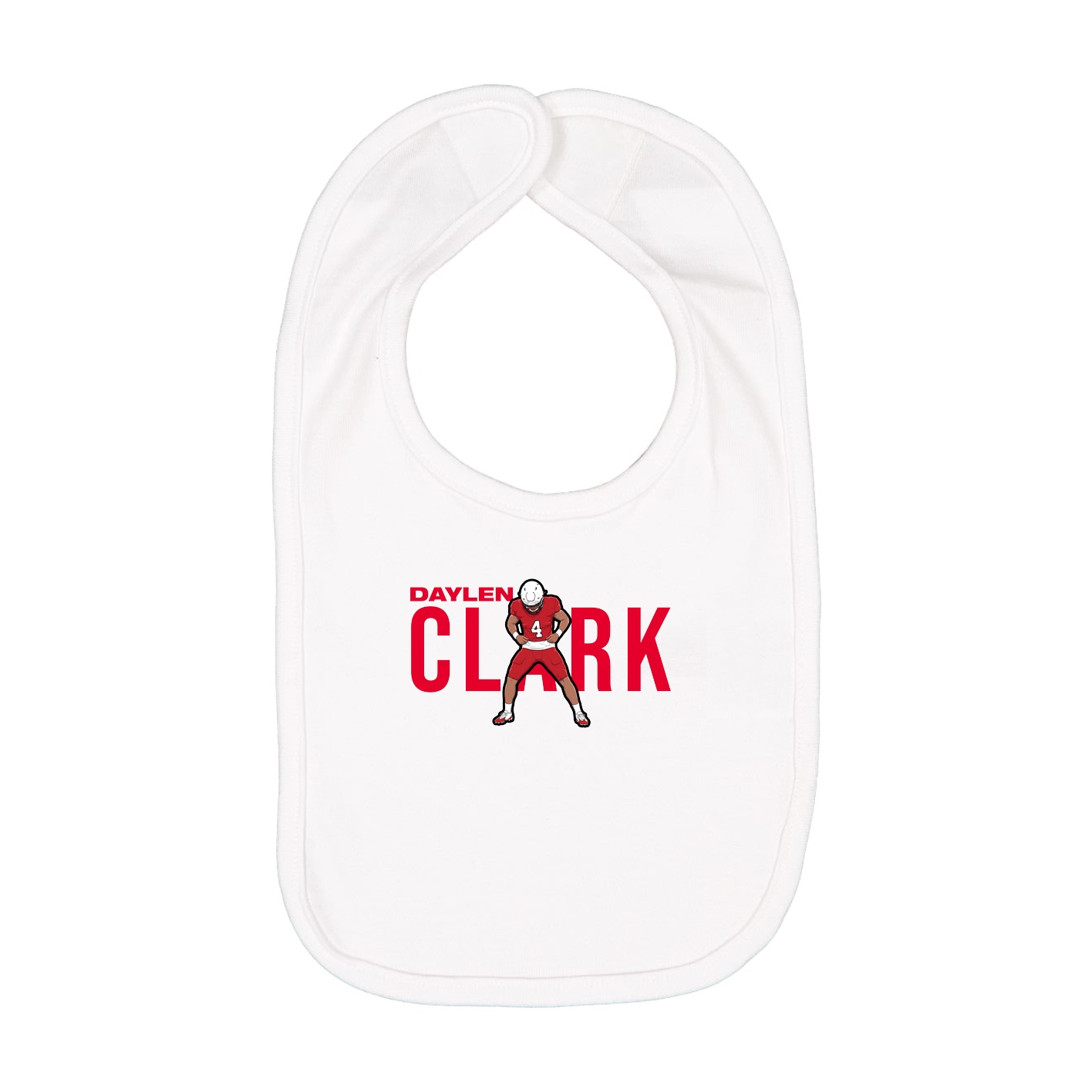 Infant Bib — Player Name in White