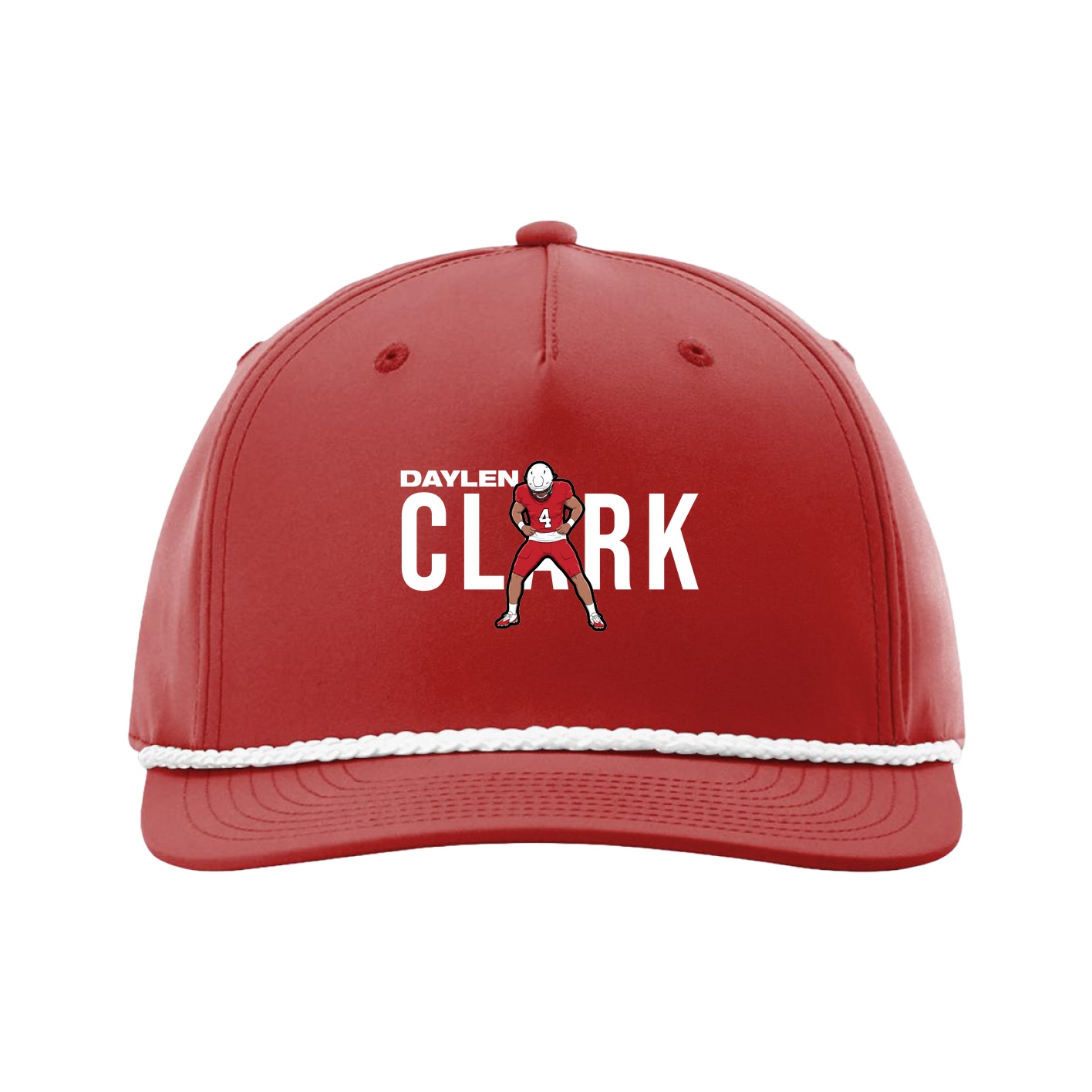 Five-Panel Classic Rope Cap — Player Name in Red