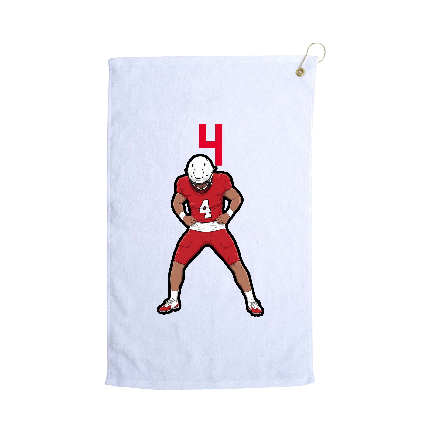 Golf Towel — Number Top in White