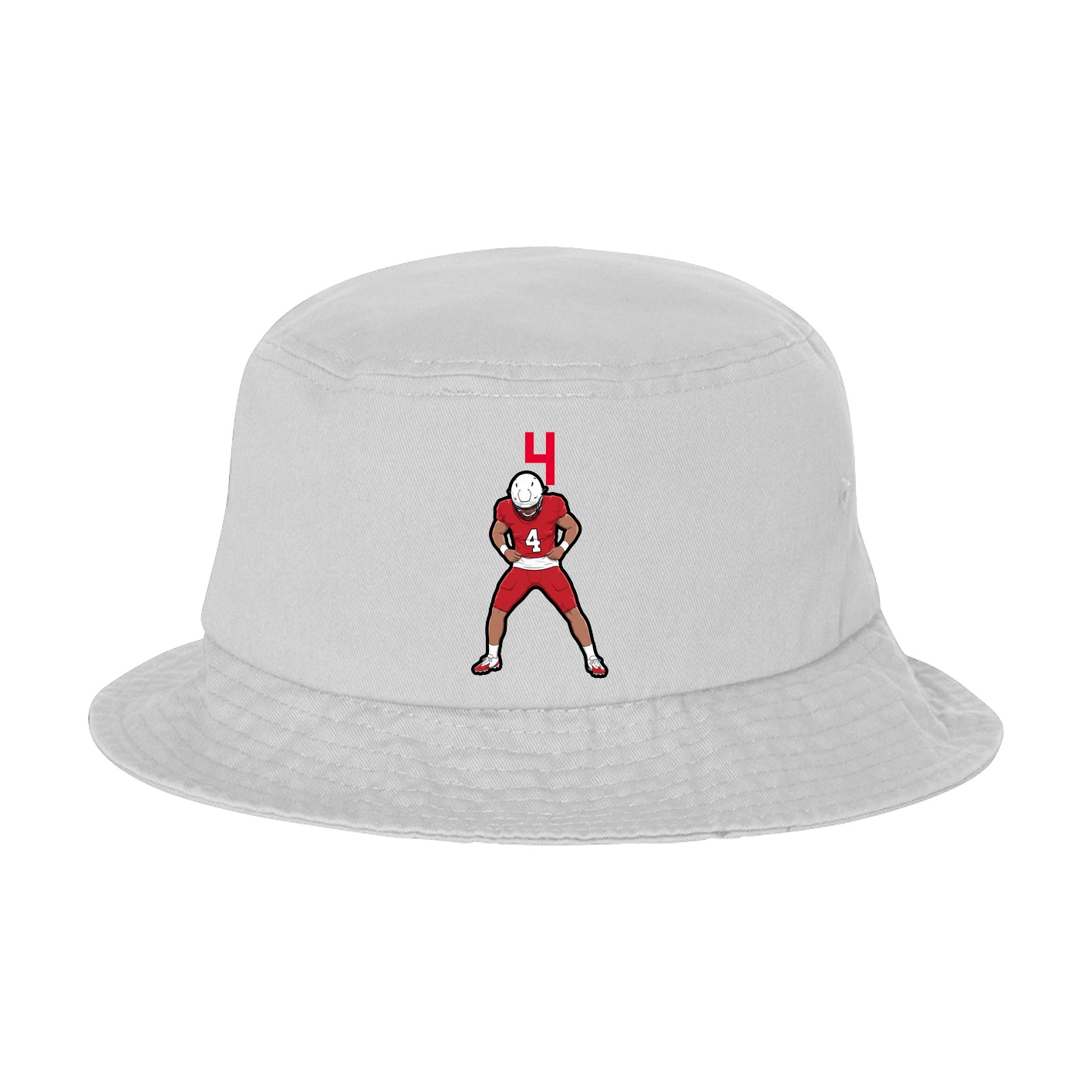 Bucket Cap — Number Top in White