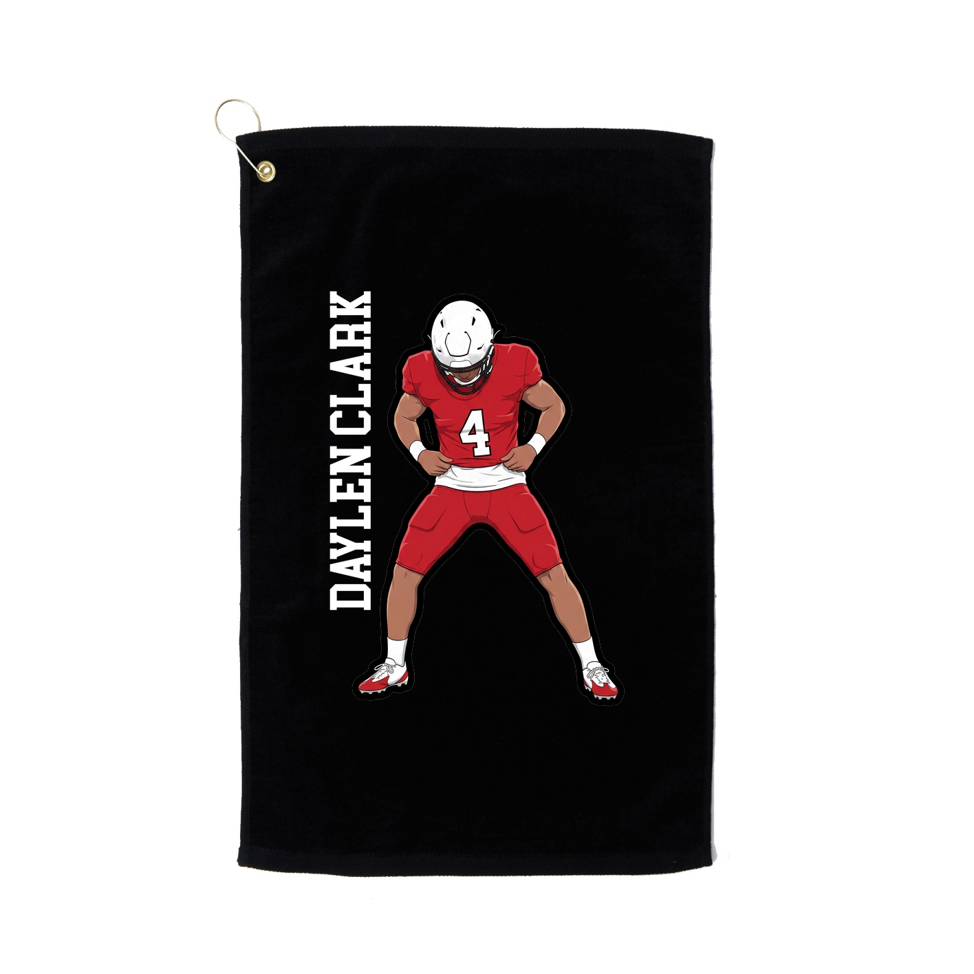 Golf Towel — Name Vertical in Black