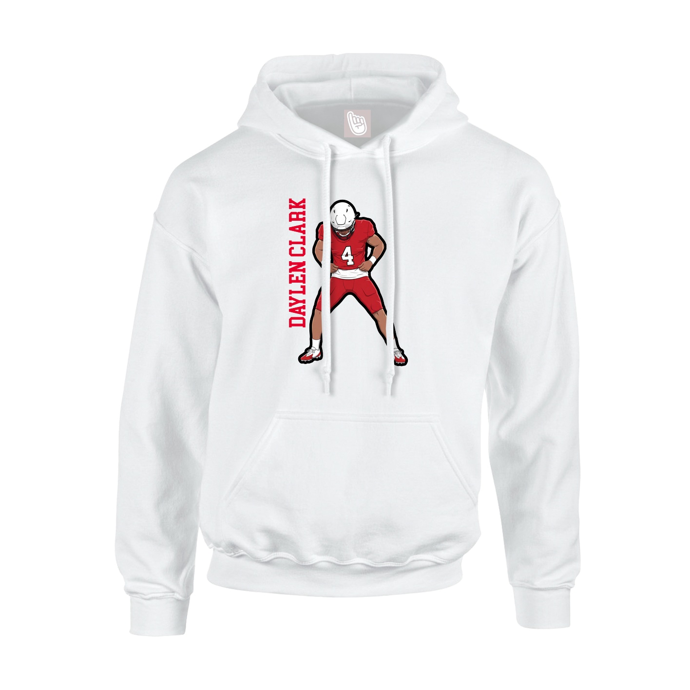 Hoodie — Name Vertical in White