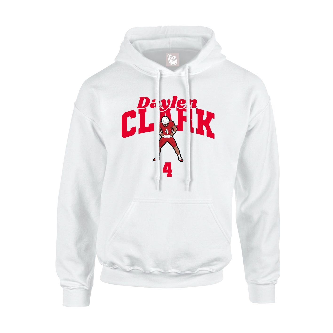 Youth Hoodie — Signature Arch in White