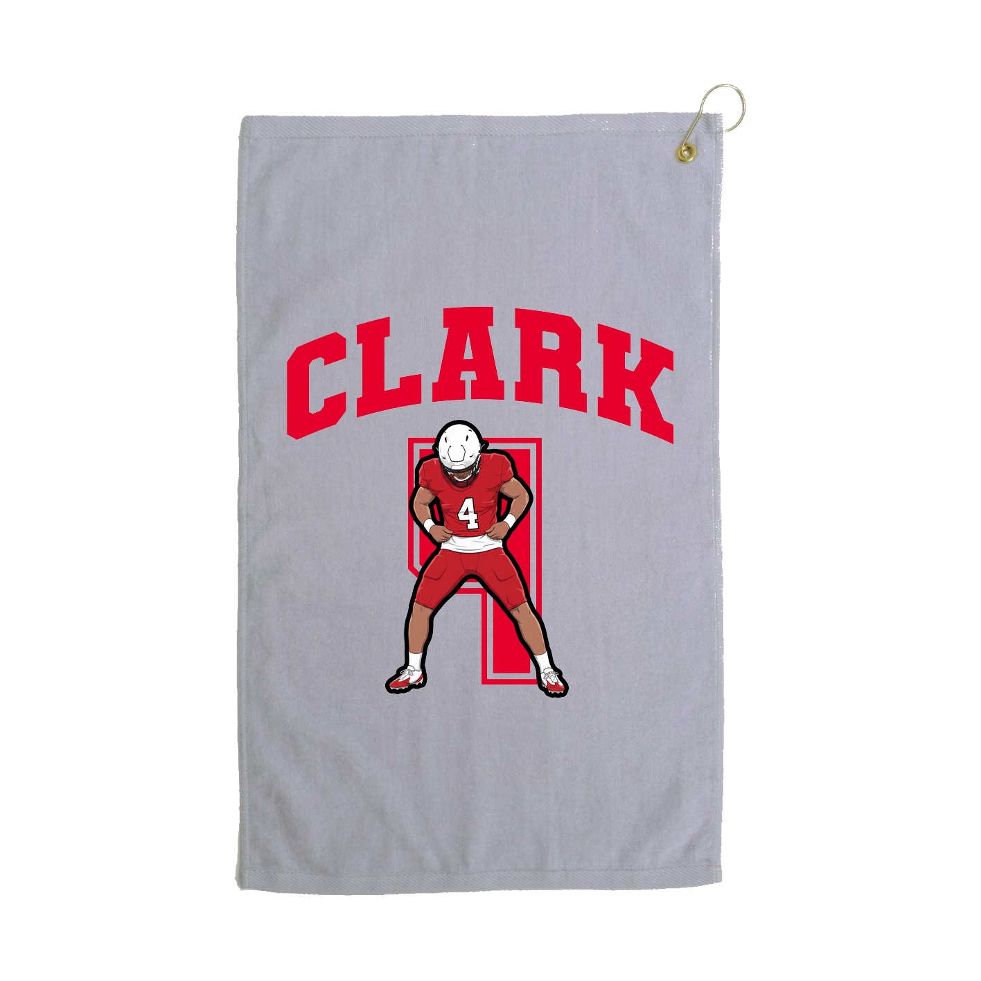 Golf Towel — Number in Grey