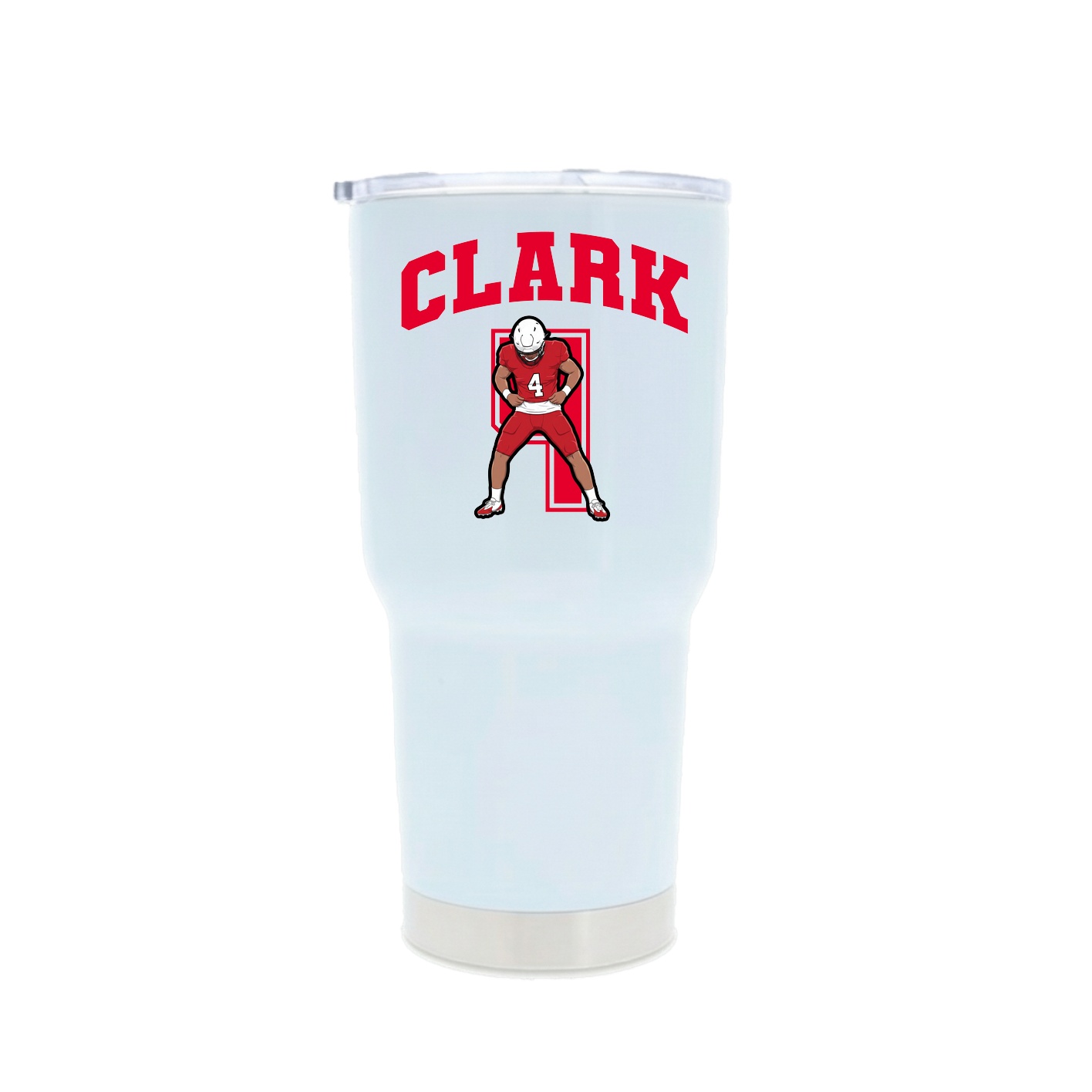 30oz Stainless Steel Tumbler — Number in White
