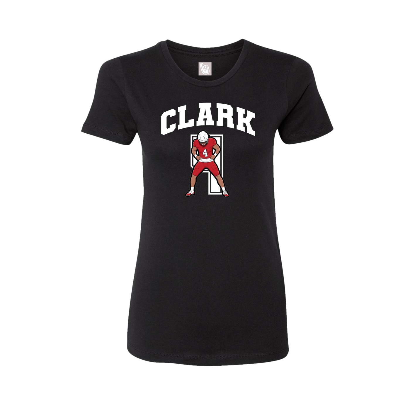 Fitted Women's Tee — Number in Black