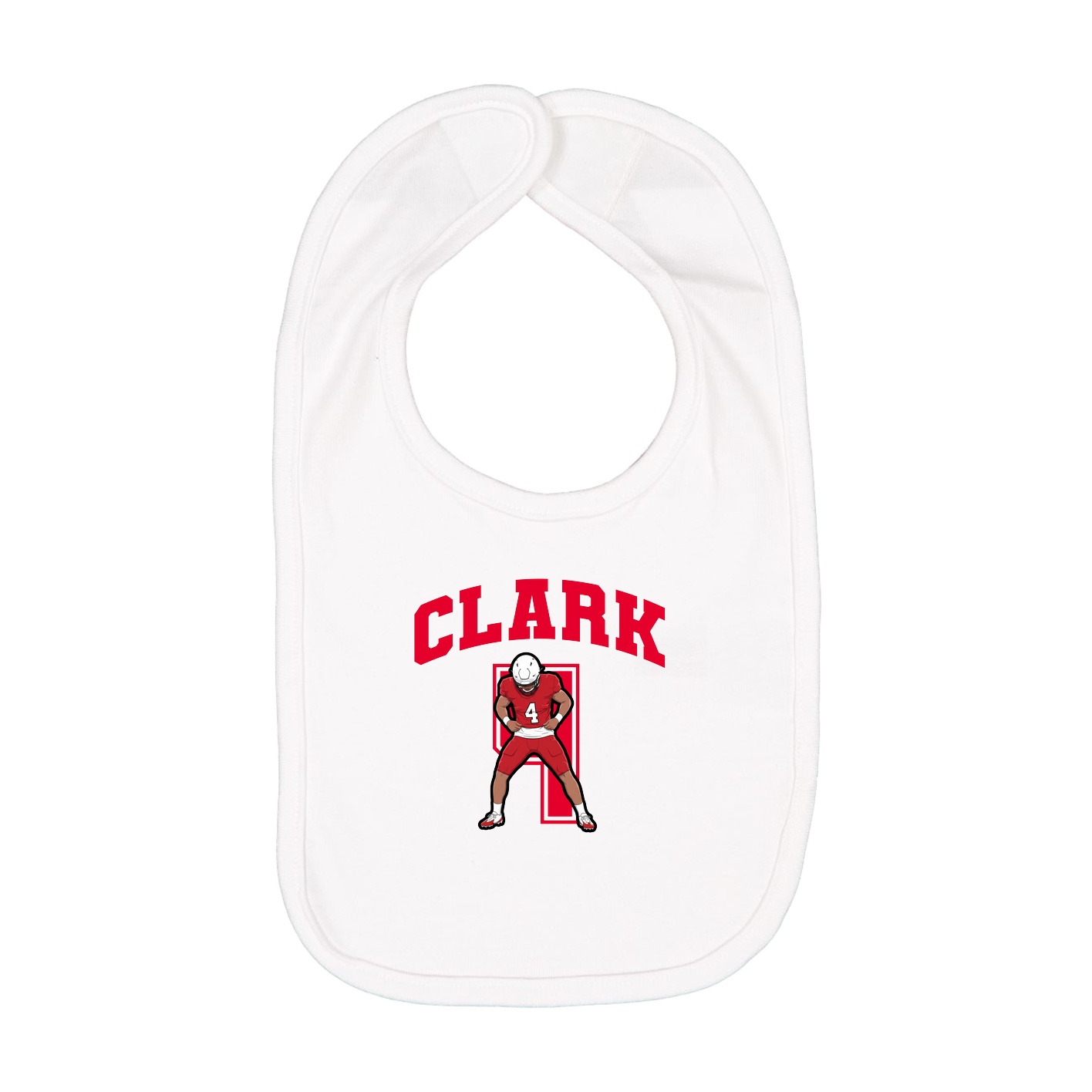 Infant Bib — Number in White