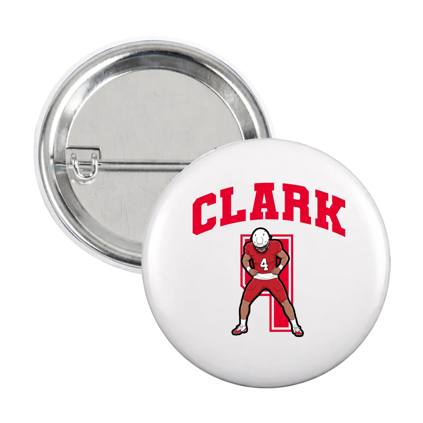 Game Day Button — Number in White