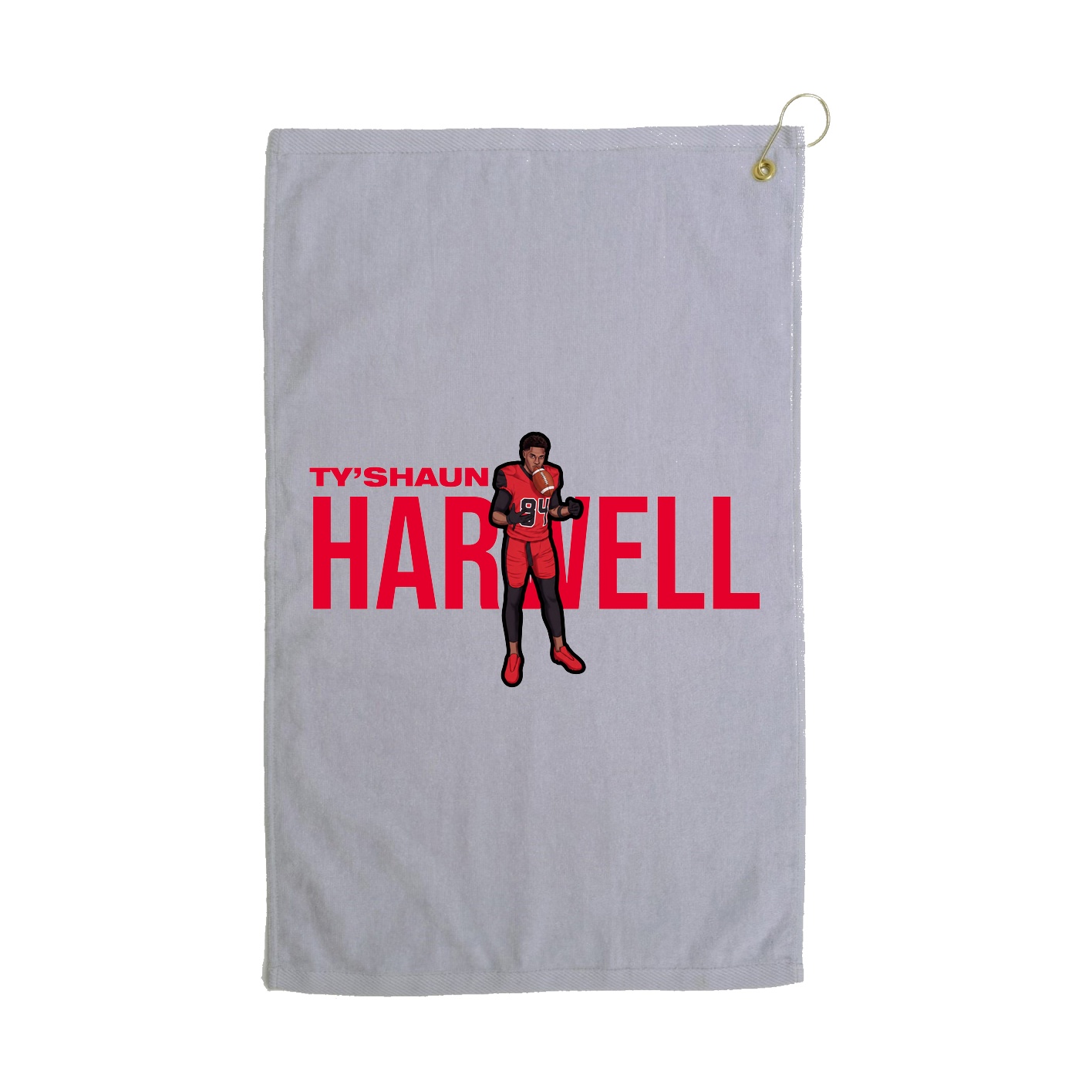 Golf Towel — Player Name in Grey