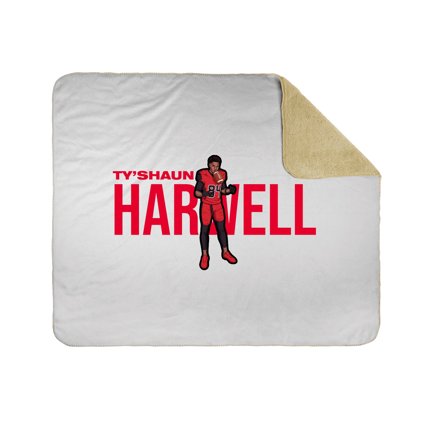 Throw Blanket — Player Name in White