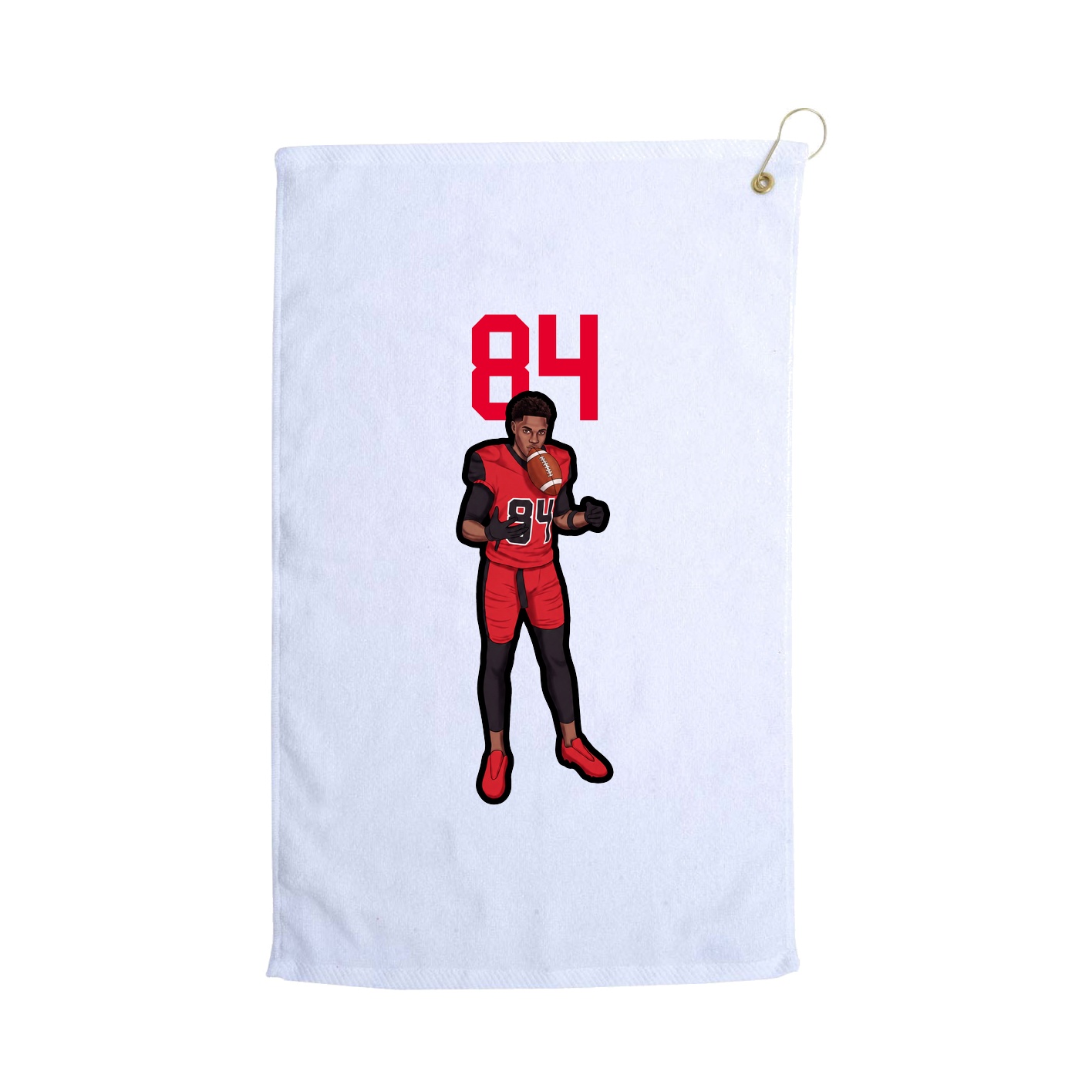 Golf Towel — Number Top in White