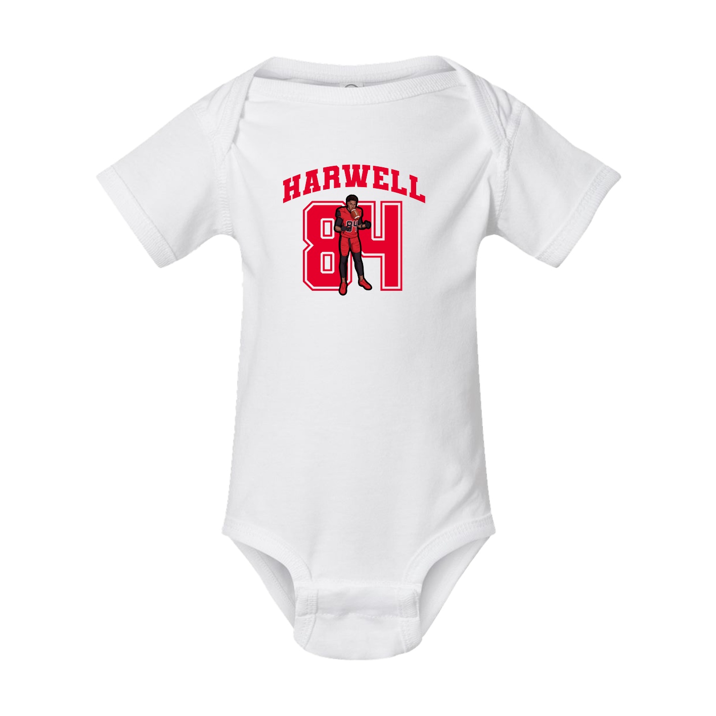 Baby Onesie — Number in White