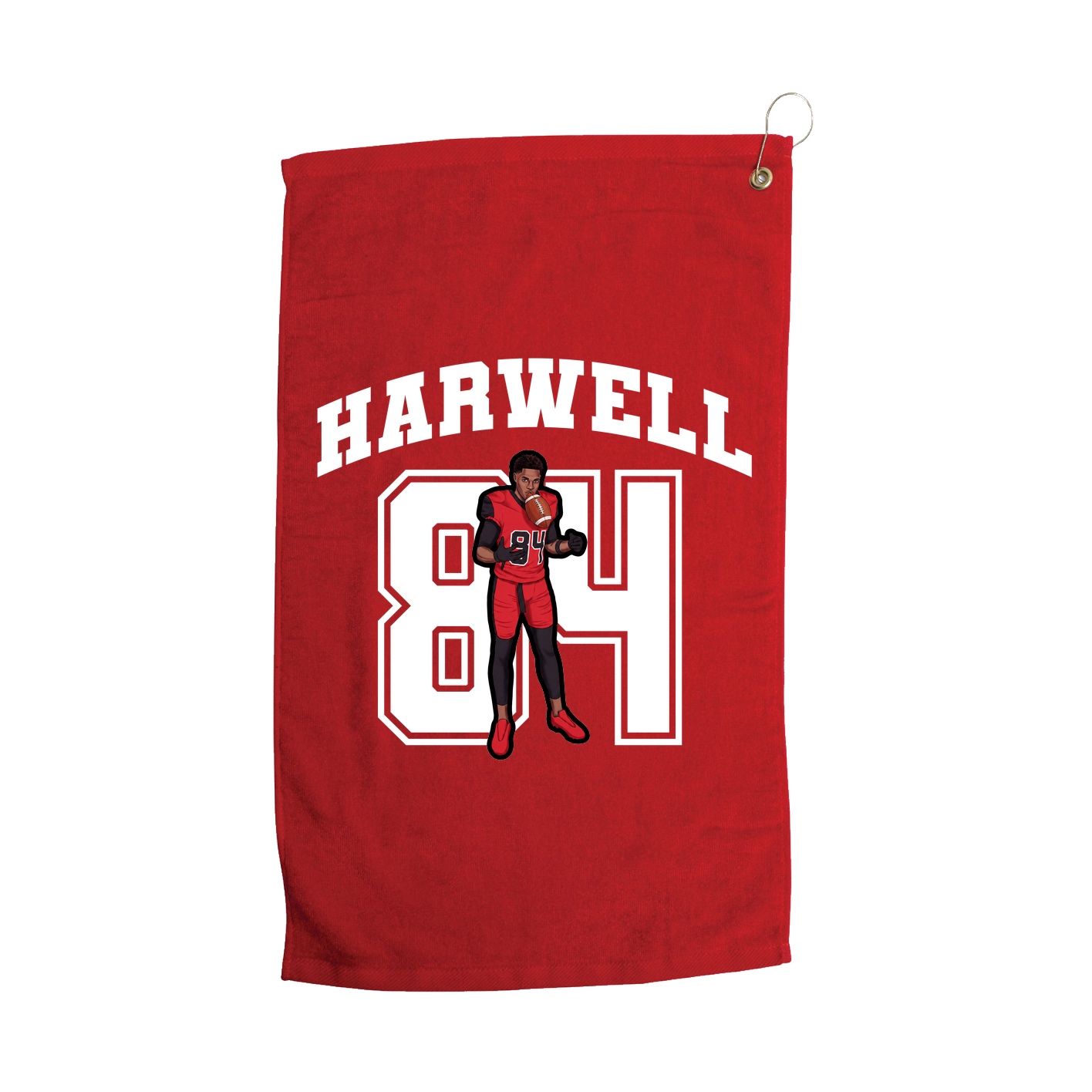 Golf Towel — Number in Red