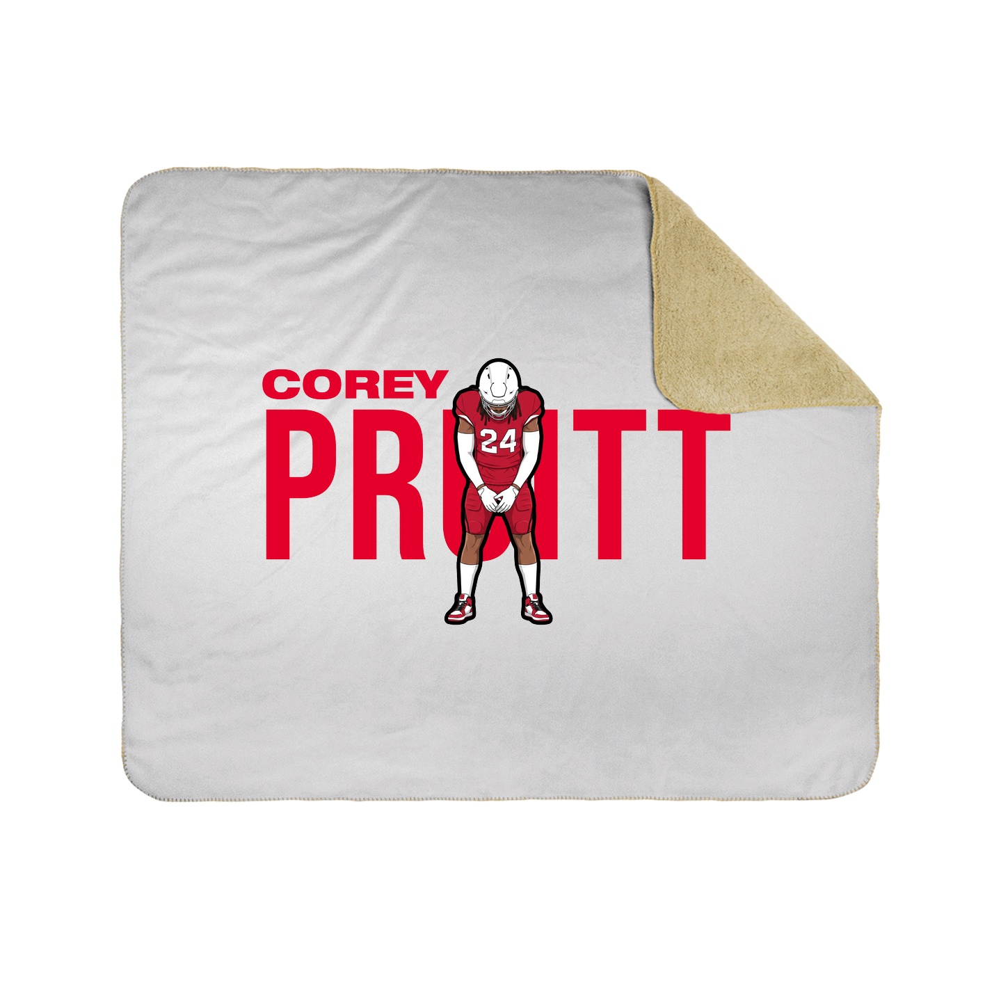 Throw Blanket — Player Name in White
