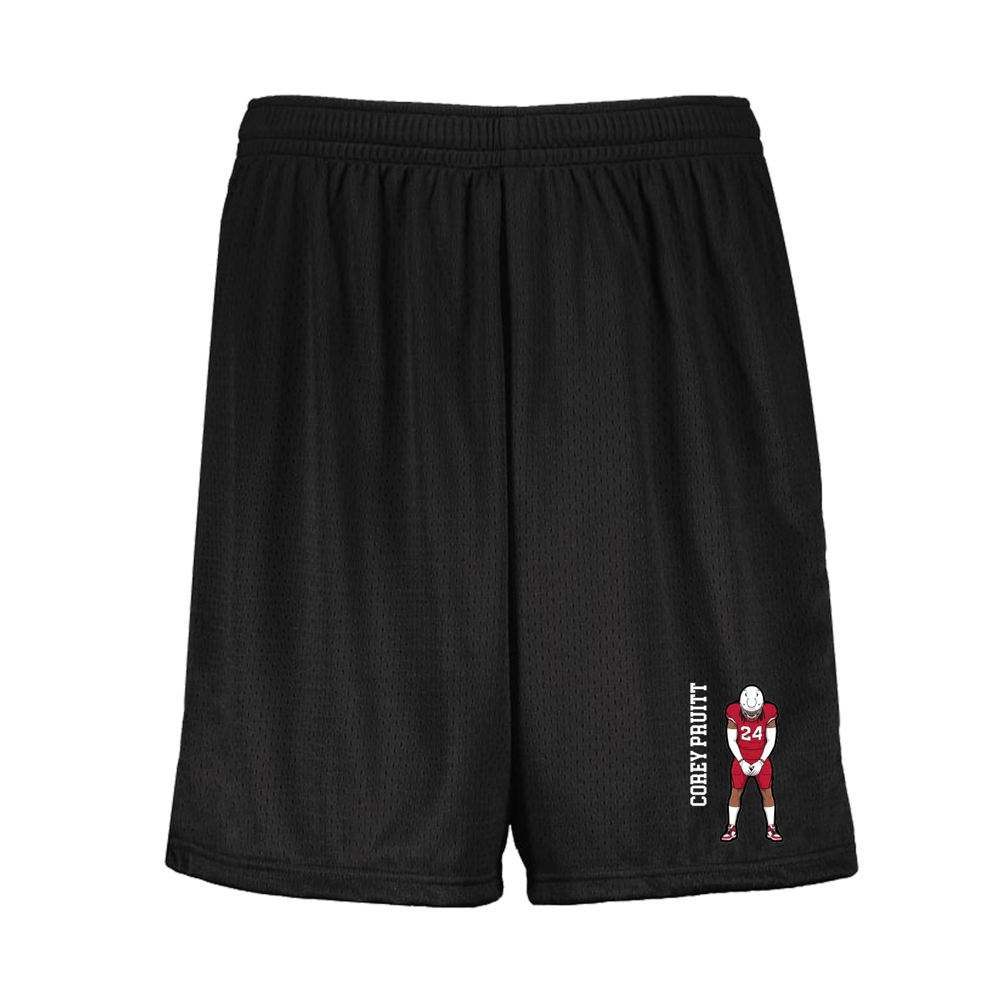Shorts — Name Vertical in Black