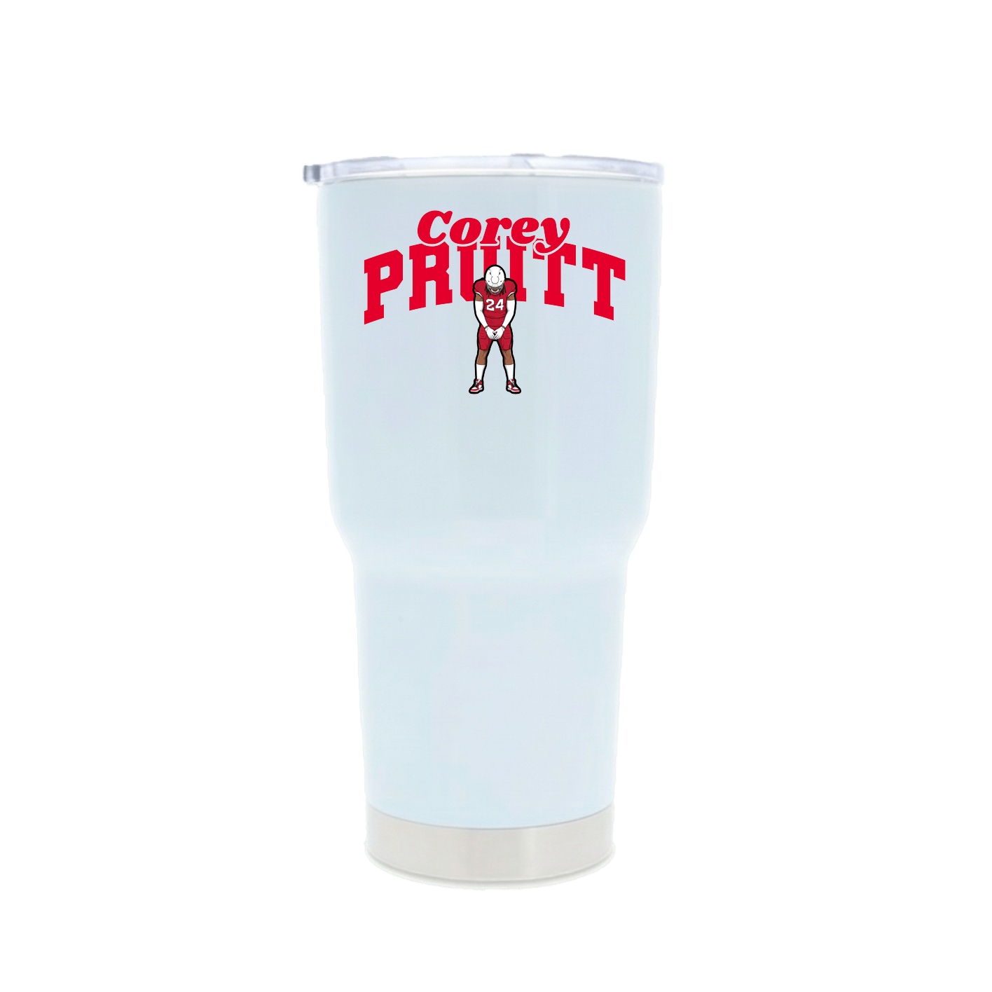 30oz Stainless Steel Tumbler — Signature Arch in White