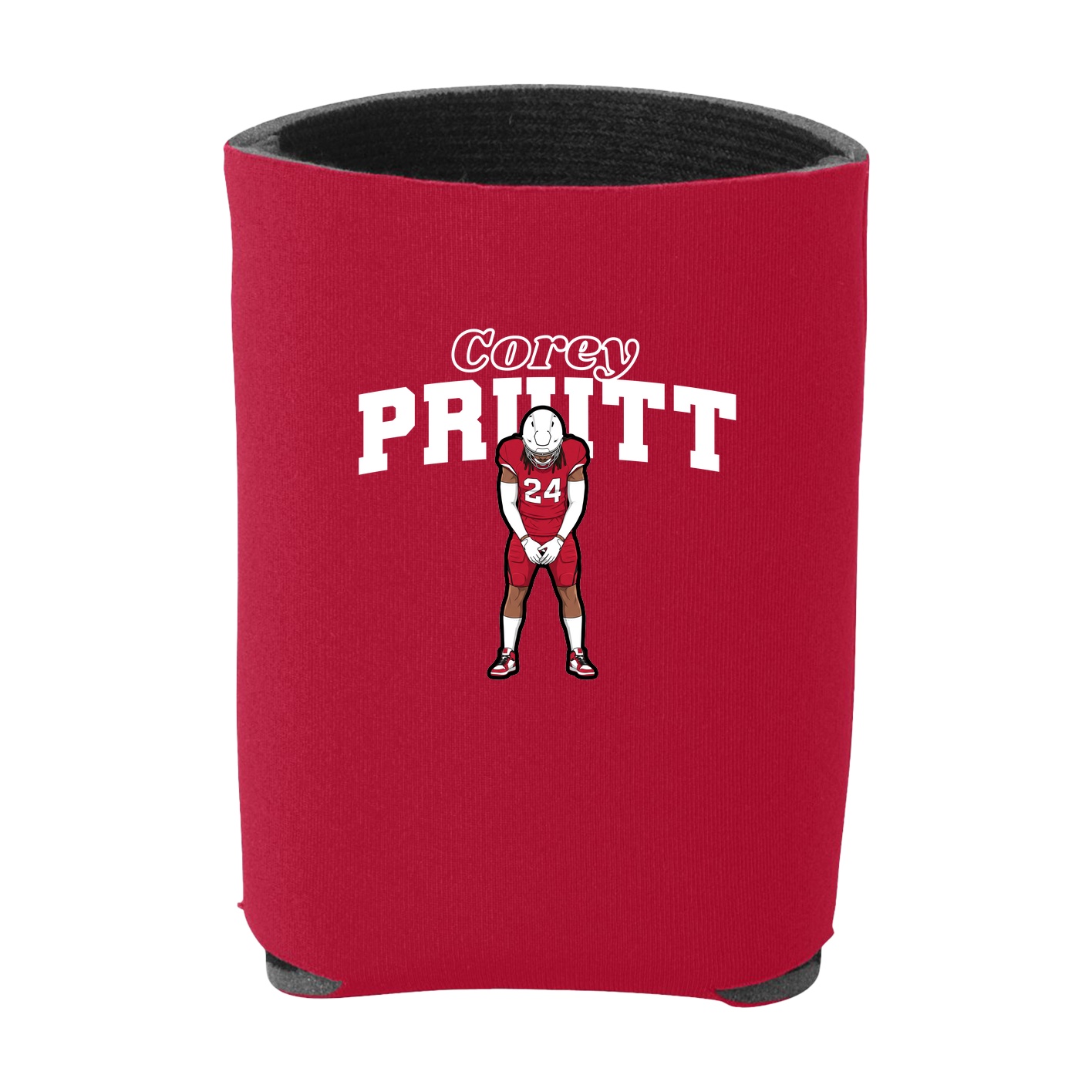 Can Holder — Name Arch in Red