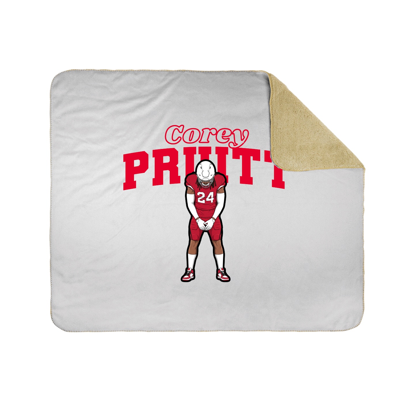 Throw Blanket — Name Arch in White