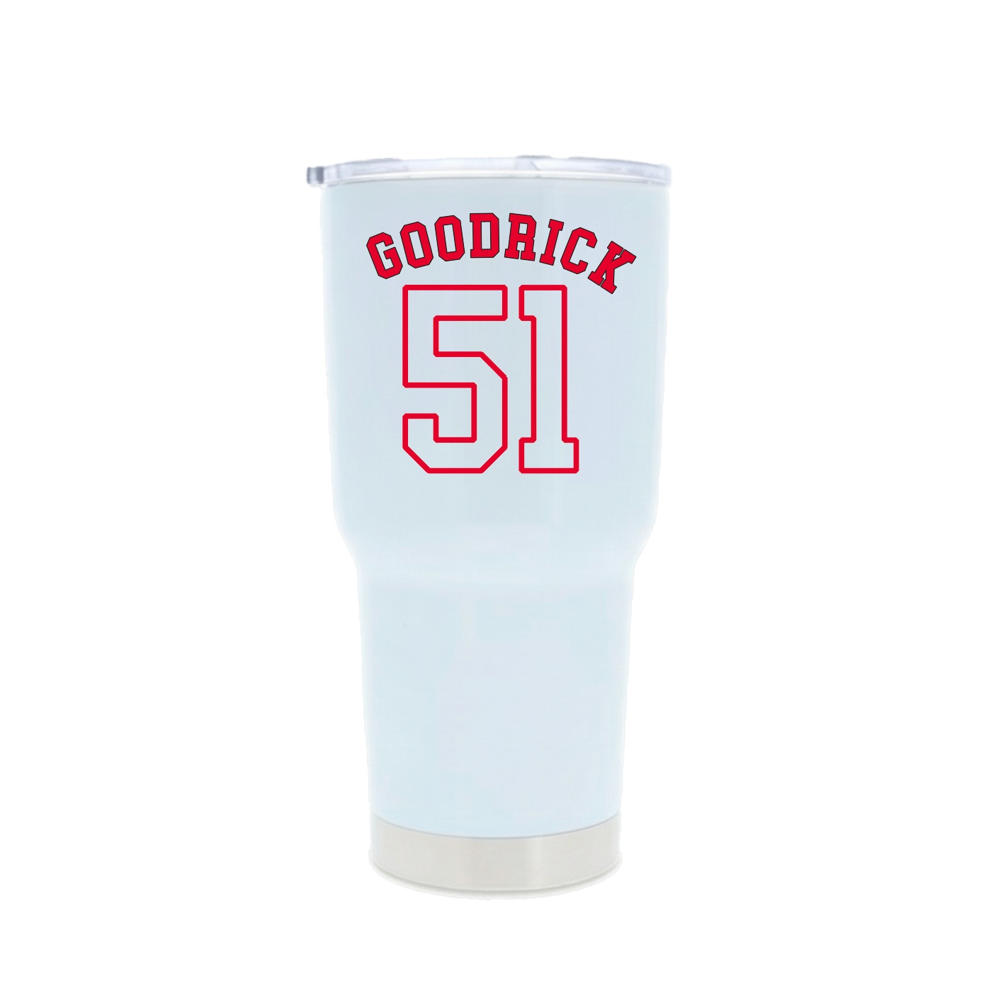 30oz Stainless Steel Tumbler — Shirsey Arch in White