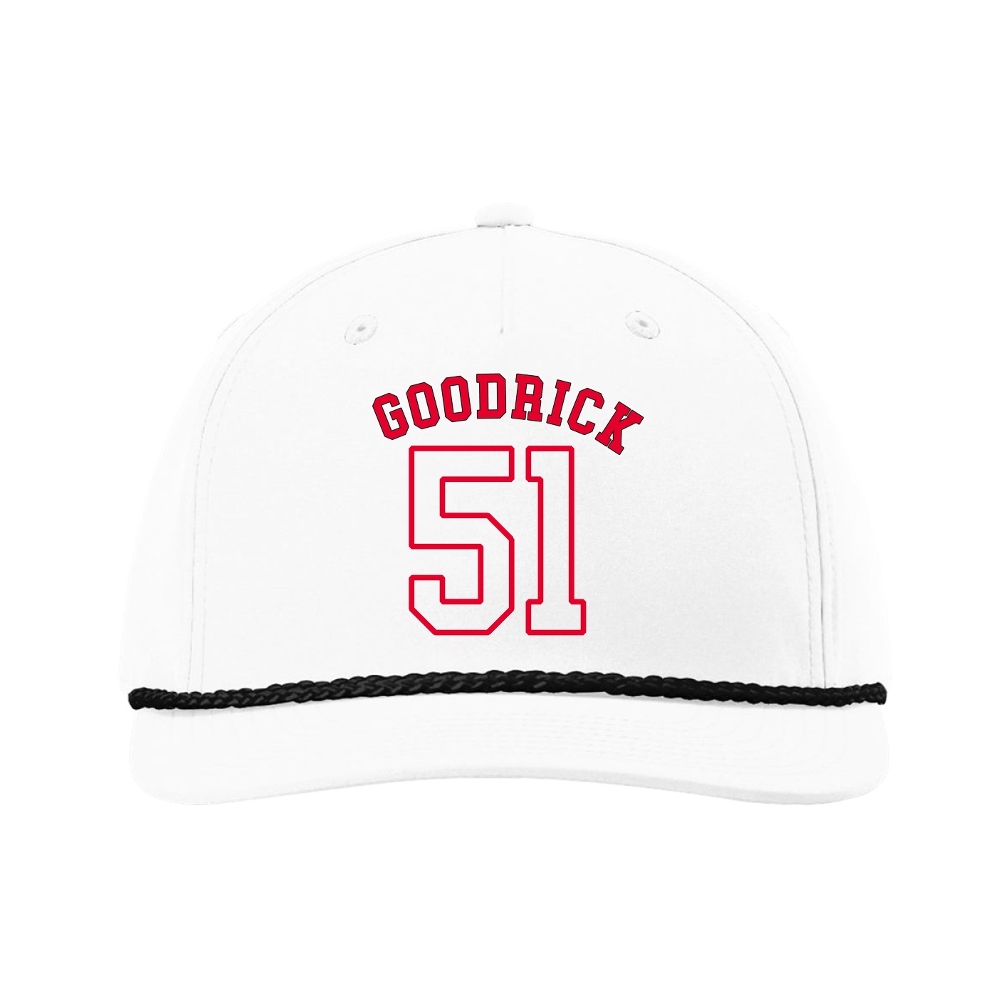 Five-Panel Classic Rope Cap — Shirsey Arch in White