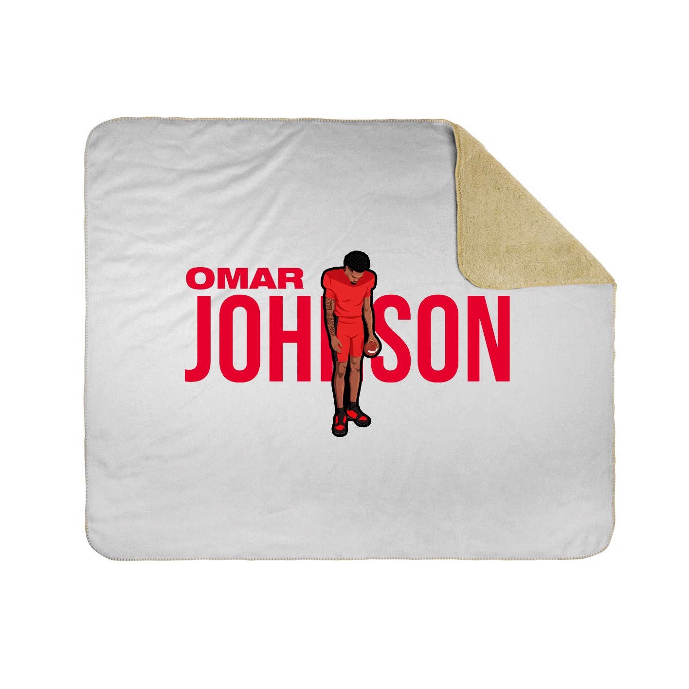 Throw Blanket — Player Name in White