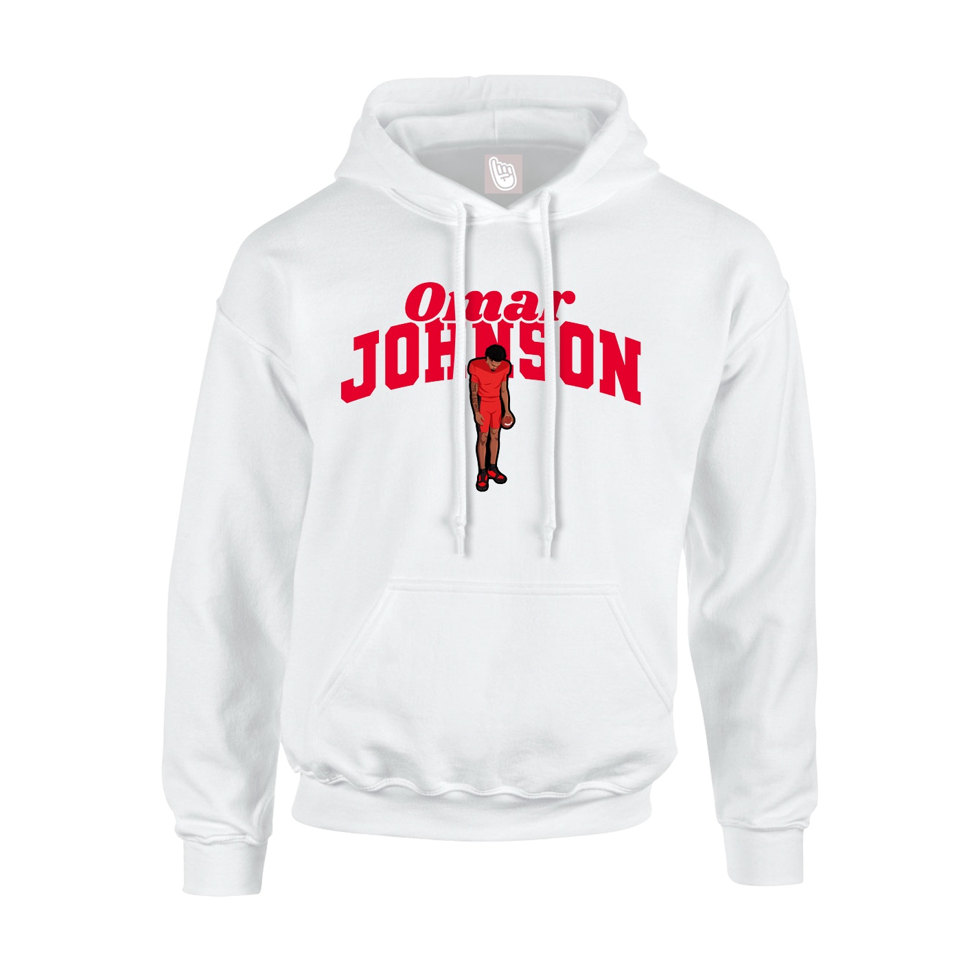 Youth Hoodie — Signature Arch in White