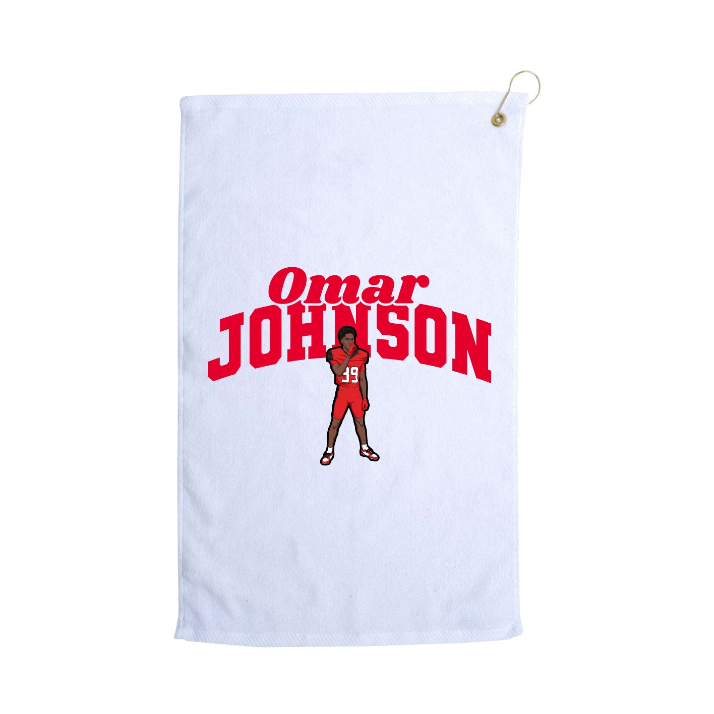 Golf Towel — Signature Arch in White