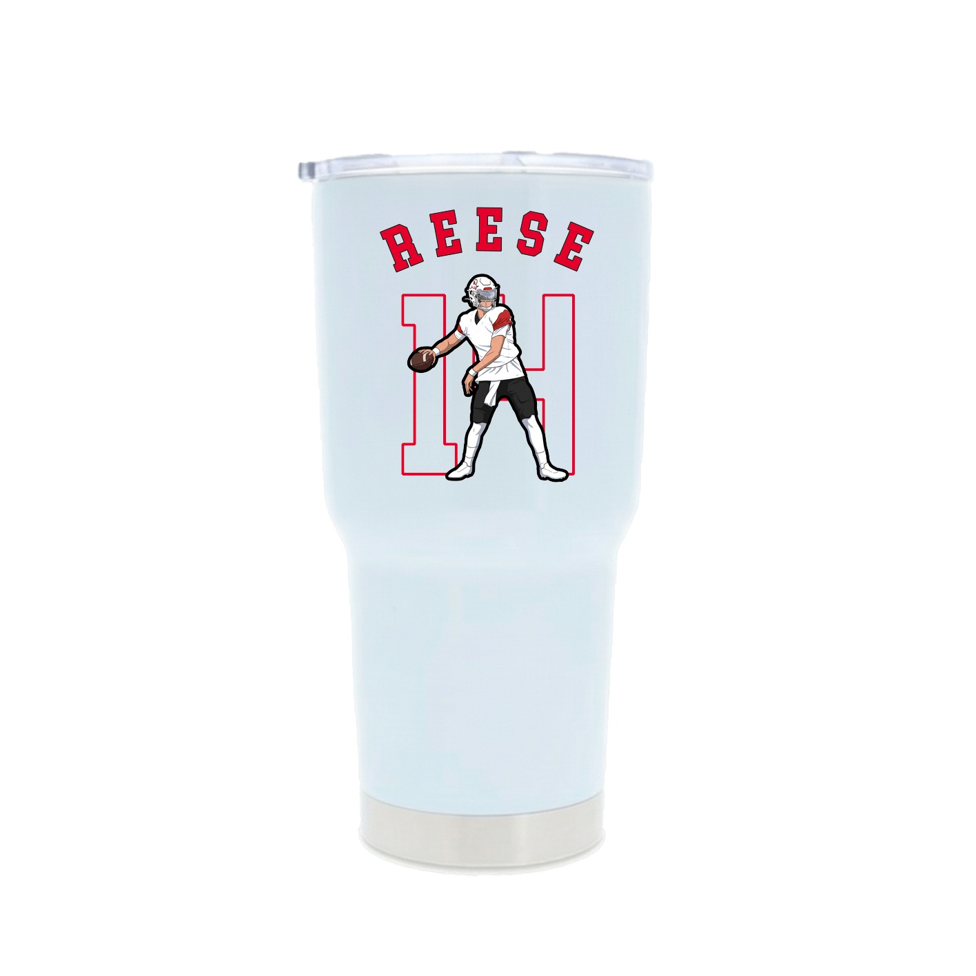 30oz Stainless Steel Tumbler — Shirsey Arch in White
