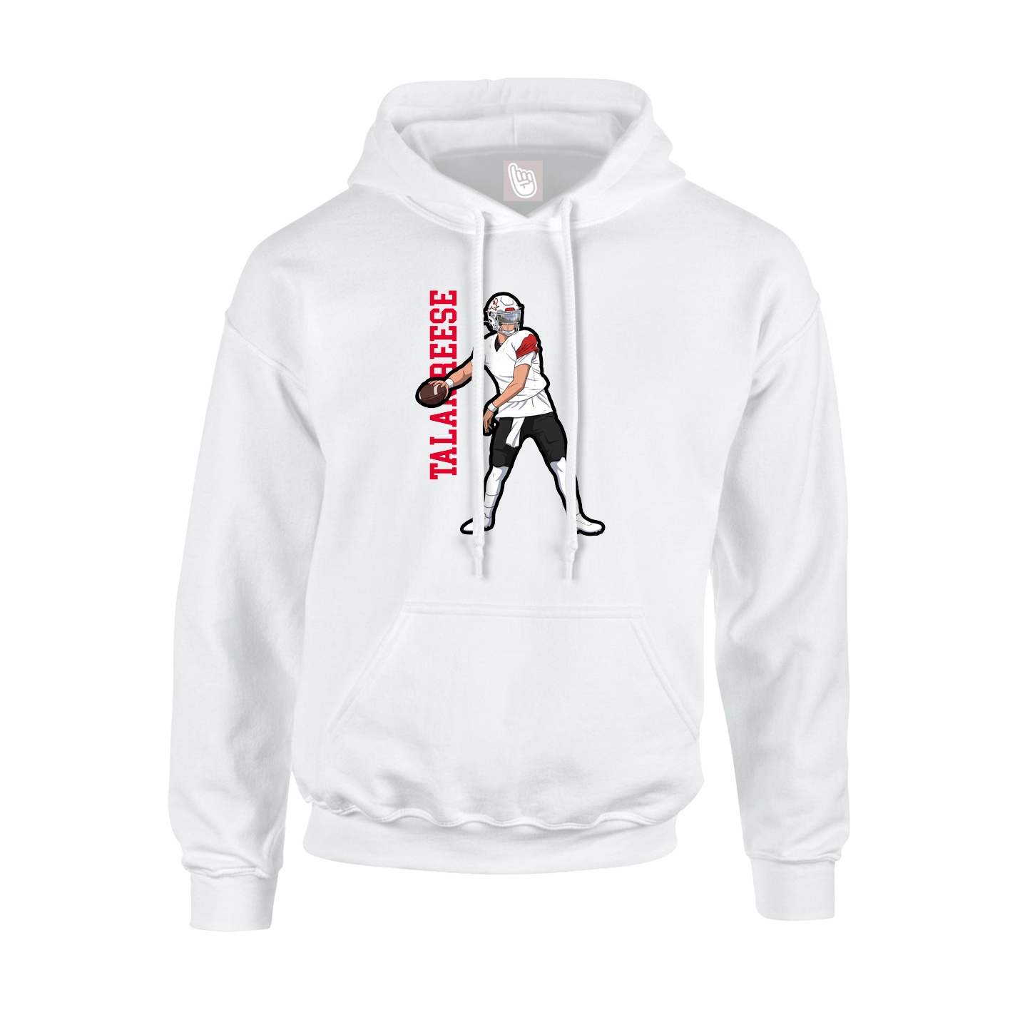 Hoodie — Name Vertical in White