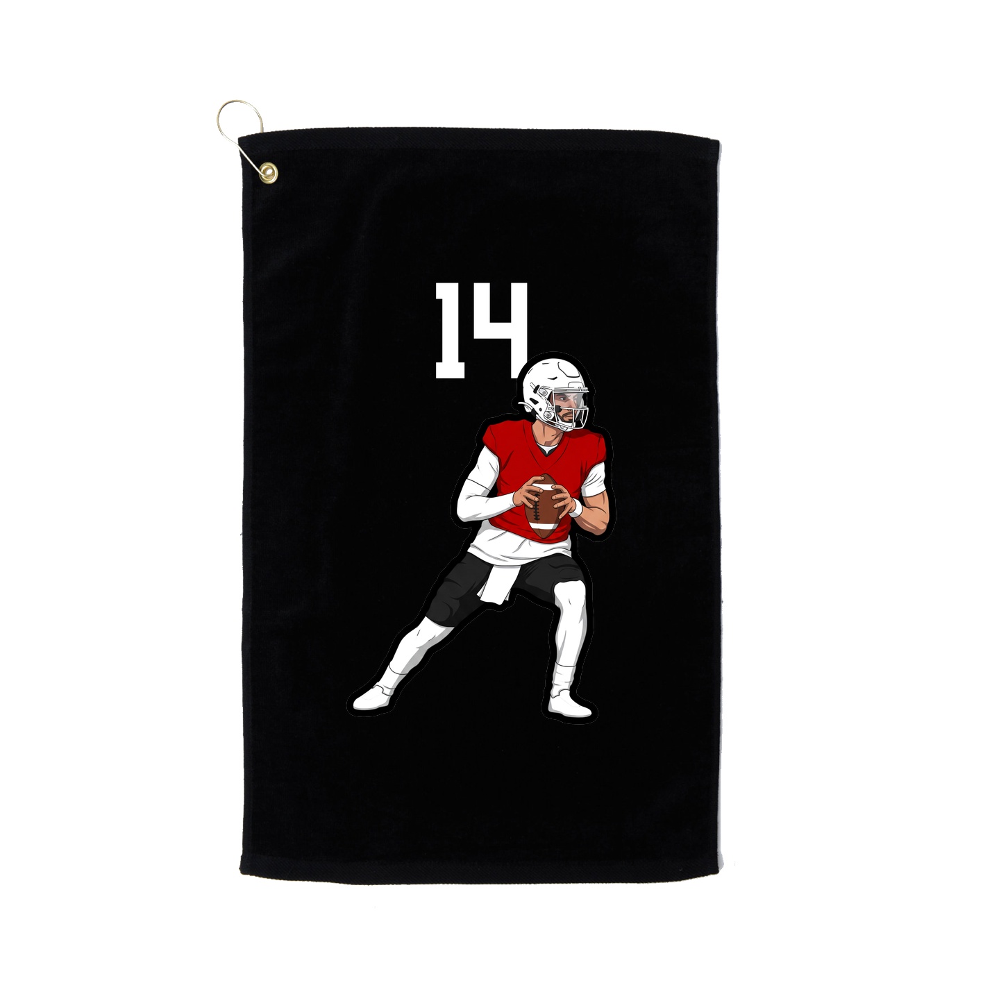 Golf Towel — Number Top in Black