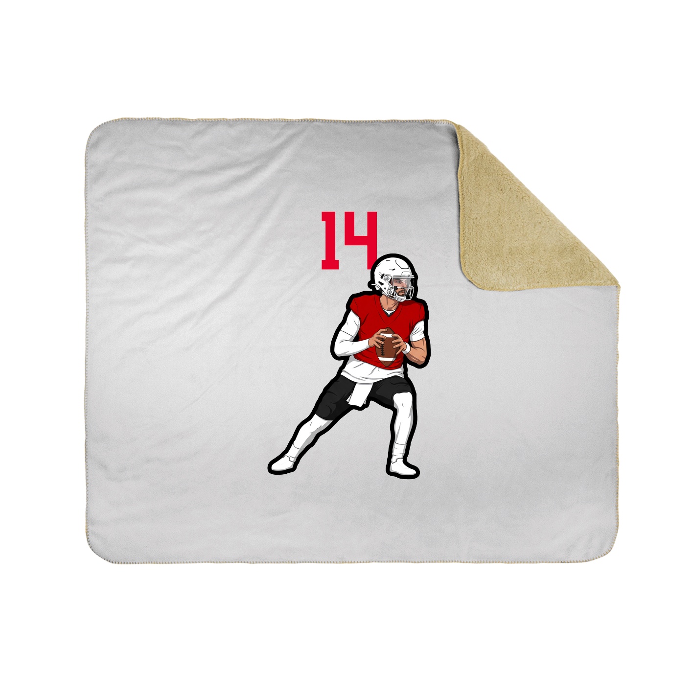 Throw Blanket — Number Top in White