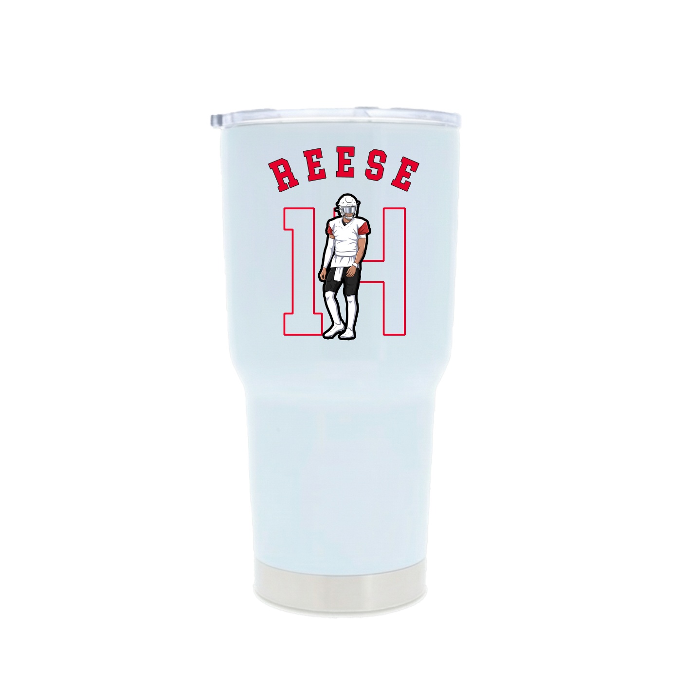 30oz Stainless Steel Tumbler — Shirsey Arch in White