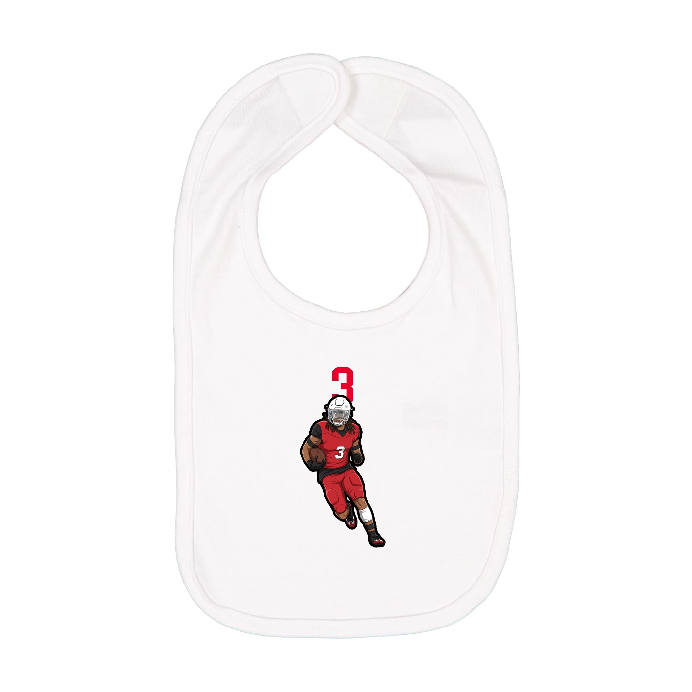 Infant Bib — Number Top in White