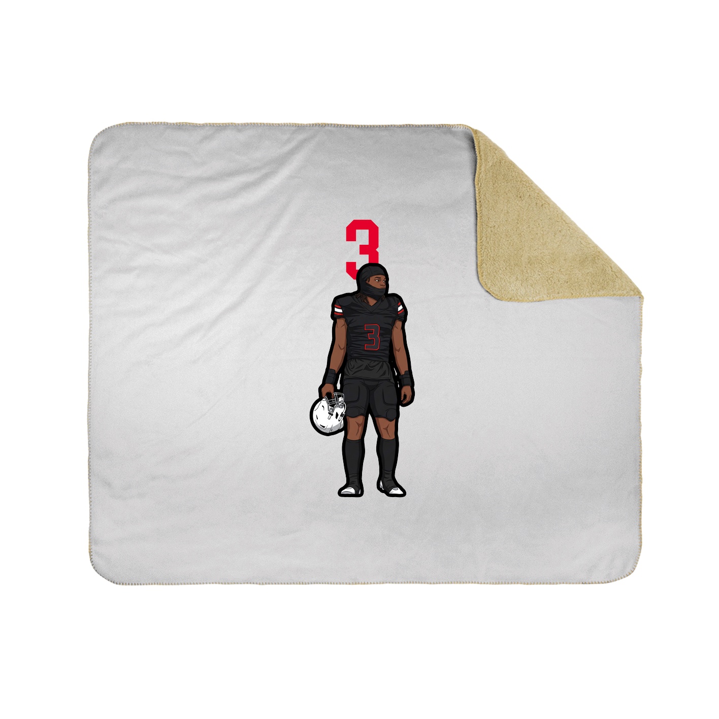 Throw Blanket — Number Top in White