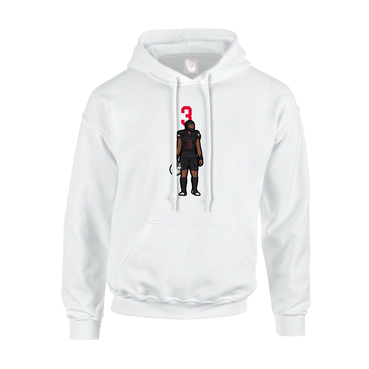 Hoodie — Number Top in White