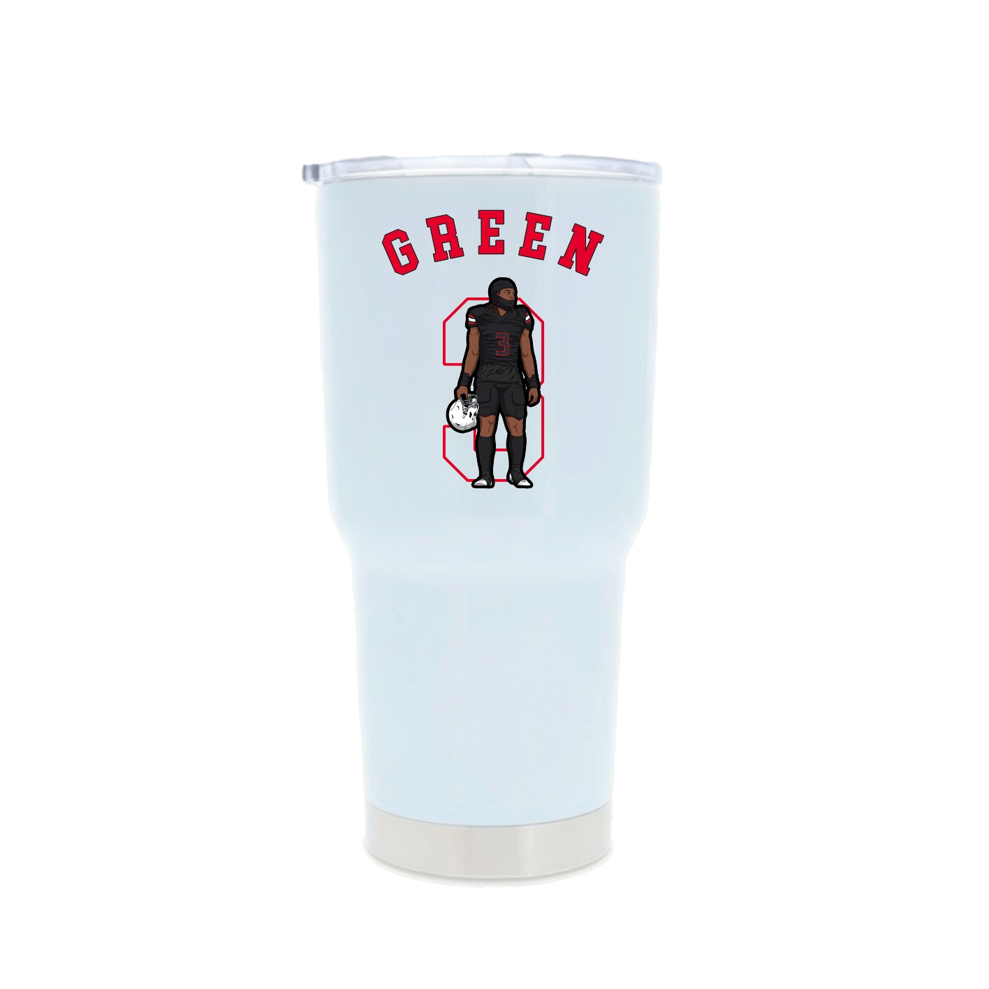 30oz Stainless Steel Tumbler — Shirsey Arch in White