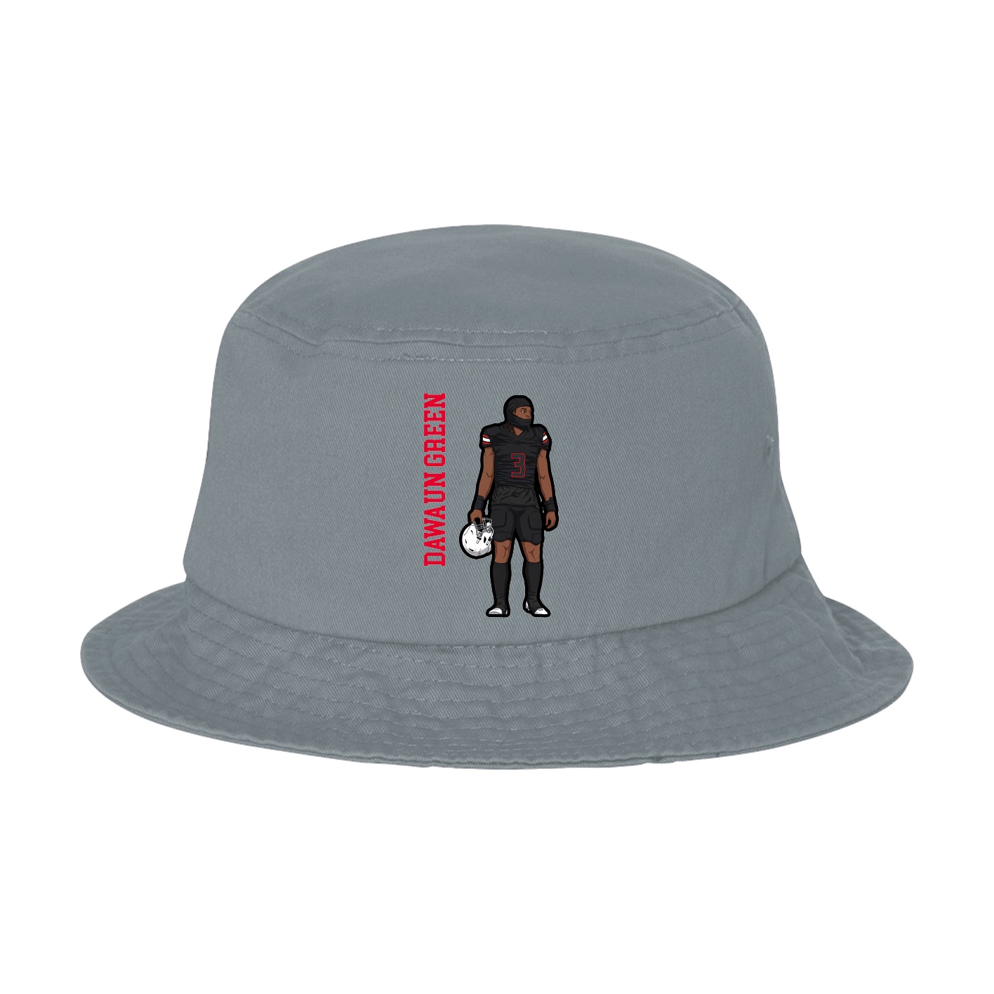 Bucket Cap — Name Vertical in Grey
