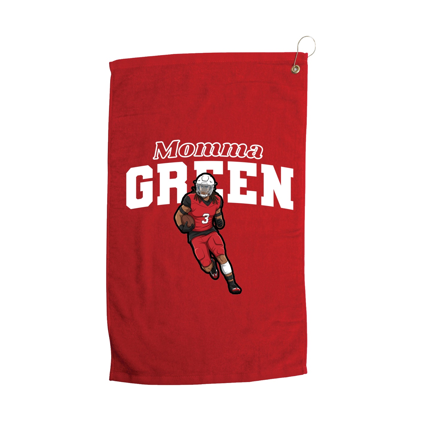 Golf Towel — Mothers Day Block in Red