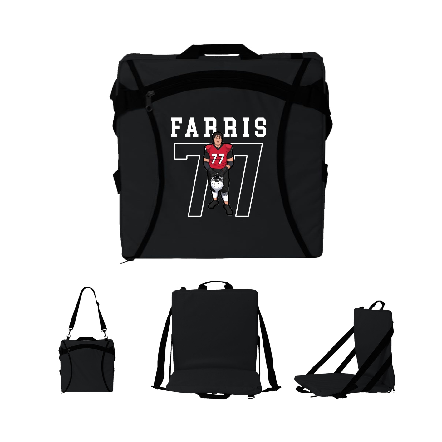 Folding Stadium Seat — Shirsey in Black