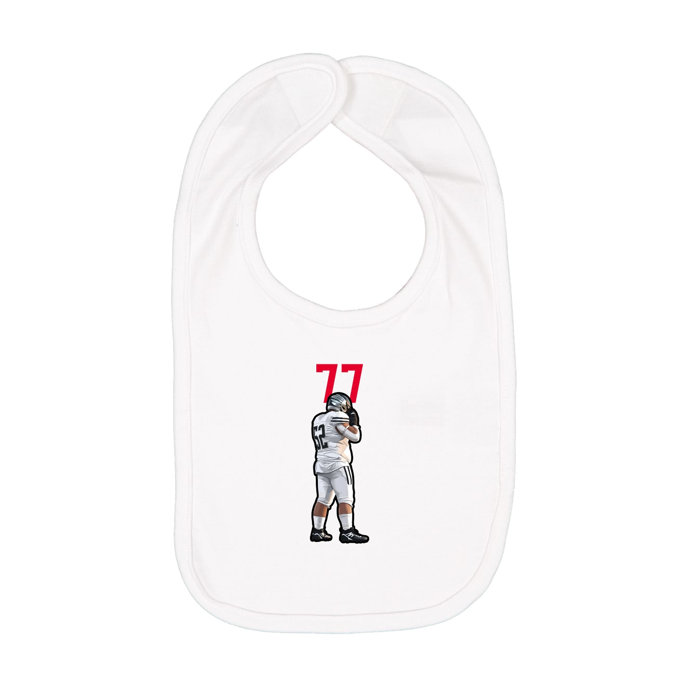 Infant Bib — Number Top in White
