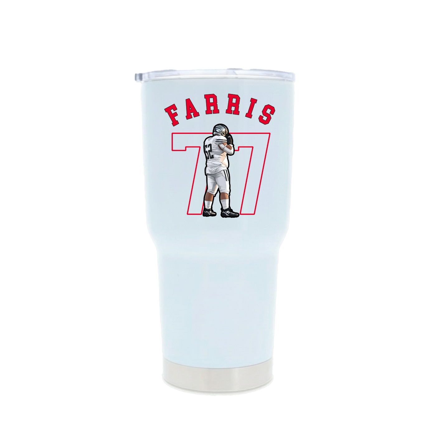 30oz Stainless Steel Tumbler — Shirsey Arch in White