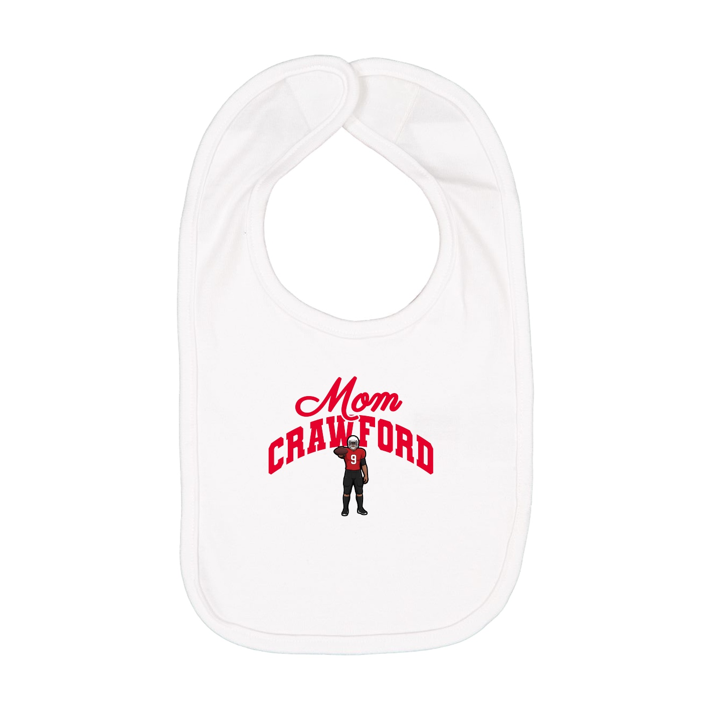 Infant Bib — Mothers Day Arch in White