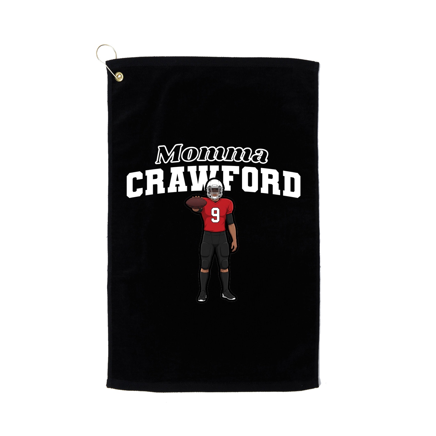 Golf Towel — Mothers Day Block in Black