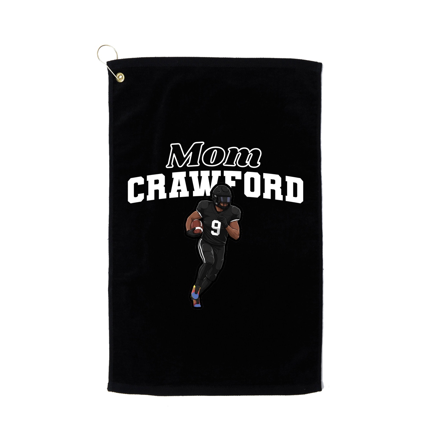 Golf Towel — Mothers Day Block in Black