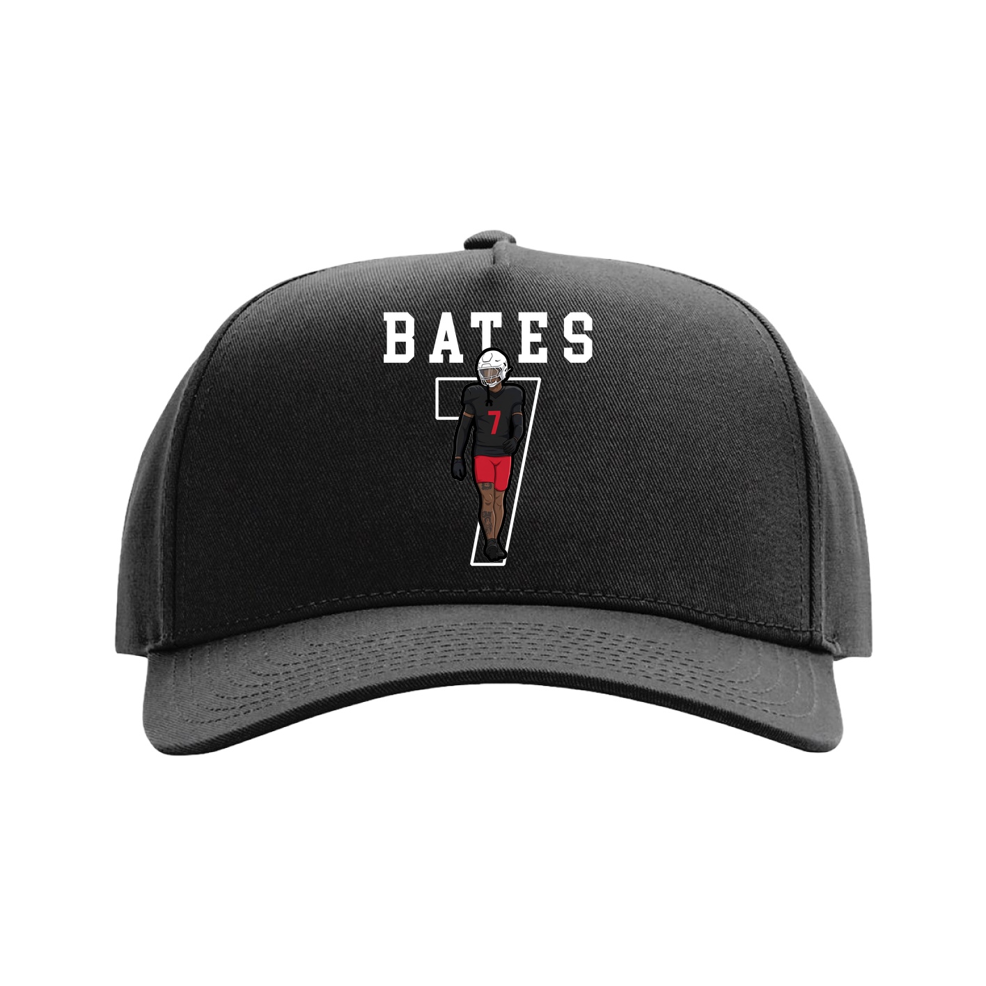 Full Fabric Five-Panel Champ Cap — Shirsey in Black