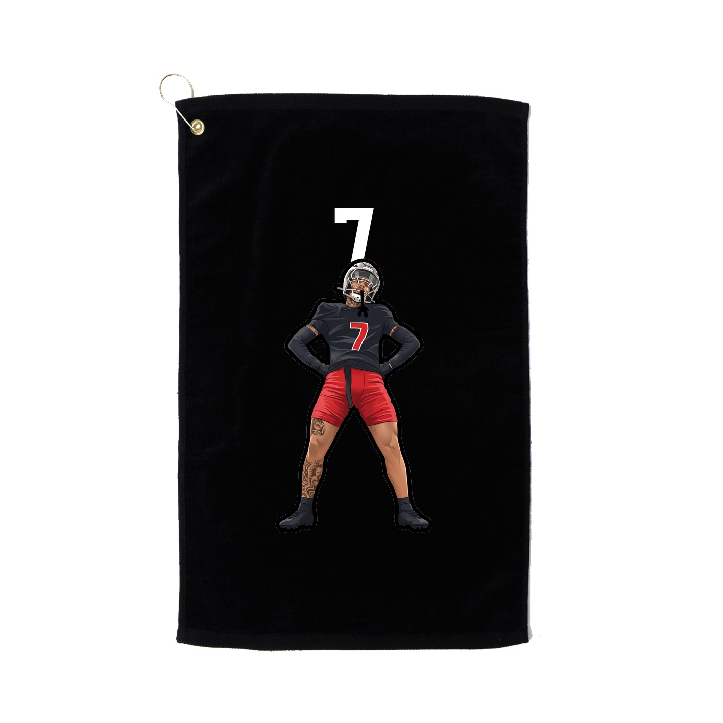 Golf Towel — Number Top in Black