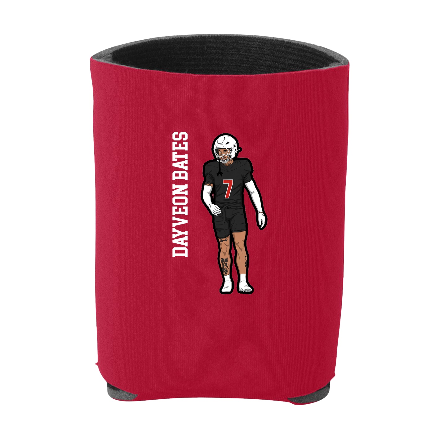 Can Holder — Name Vertical in Red
